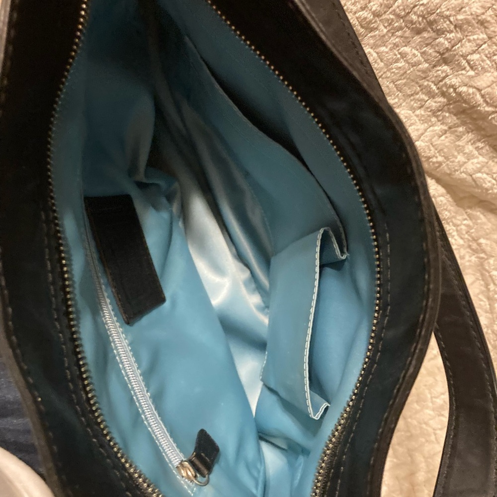 Coach Tan/Black Leather Trim C Signature Jaguar Shoulder Bag Excellent - Picture 7 of 10